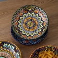 thumbnail image 4 of Artmica Porcelain Boho Pasta Bowls, Ceramic Salad Bowls Set of 4, 32 oz Colorful Bowls Set, 4 of 9