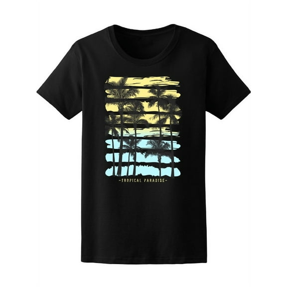 Palm Tree Summer Graphic T-Shirt Women -Image by Shutterstock, Female x-Large