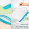 thumbnail image 3 of Reusable Storage Bags, 12 Pack Bpa Free Leakproof Freezer Bag For Liquid Lunch Sandwich Marinate Meat Fruits - 2 Gallon, 5 Sandwich And 5 Small Bags,, 3 of 5
