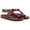 Dark Bordo Red, variant on Women' s Blair Toe Loop Buckle Flat Sandals Ivory 8.5M