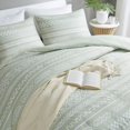 Codi Soleil Aztec Bedding King Size, Sage Green Boho Folkloric Art
