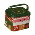 thumbnail image 1 of Latas de Regalo de Navidad, Contenedor Rectangular para , Latas de con Tapa Y Asa para Pastel Artesanal Navideño , Verde, 1 of 9