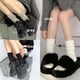 thumbnail image 3 of Calcetines apilables de tubo alto con boca suelta y aguja gruesa para mujer, de primavera y verano, de moda, blancos, largos, de color sólido, 3 of 6