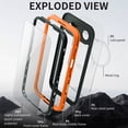 thumbnail image 4 of Decase Rugged Case for iPhone Air,IP68 Waterproof Case,Hybrid Cover Built-in Screen Protector,Compatible with Mag Safe,Full-Body Heavy-Duty Underwater Hard Case,Orange, 4 of 13
