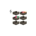 thumbnail image 2 of mDesign Woven Farmhouse Pantry Food Storage Bin Basket Box, 6 Pack, Dark Brown, 2 of 9