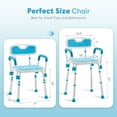 thumbnail image 3 of Healthline Shower Chair with Arms and Back, Shower Seat Bench Chair for Handicap, Disabled, Seniors, 3 of 7