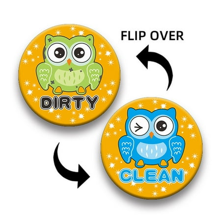 

2Pcs Living Clean Dirty Sign Fridge Magnets Home Decor Dishwasher Magnetic Sticker