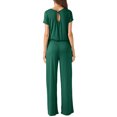 thumbnail image 2 of CALIPESSA Womens Round Neck Solid Loose Wide Legs Casual Summer Jumpsuits, 2 of 5