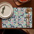 thumbnail image 5 of Cute Pitbull Terriers Dog and Flowers Summer Placemats Table Placemats Set Of 4-Linen Kitchen Washable Placemats Table Mats 11.8"x17.7"Non-Slip Heat Resistant, 5 of 6
