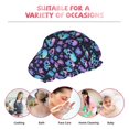 thumbnail image 6 of KLL Blue Skull Flower Pattern Shower Cap & Bath Cap for Women,Reversible Oversized Waterproof Shower Caps for all Hair Lengths,Elastic Reusable Bathing Hair Cap, 6 of 6