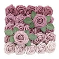thumbnail image 2 of Clearance Under $5 Artificial Dyed Roses 25-Bloom Dyed Rose Plastic For Living Room Vase Filler Wedding Centerpiece (E) (25Pc), 2 of 9