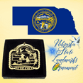 thumbnail image 2 of I Love My State Nebraska State Brass Christmas Ornament, 2 of 7