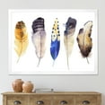 thumbnail image 3 of Designart 'Colourful Boho Art Feather Set I' Bohemian & Eclectic Framed Art Print, 3 of 4