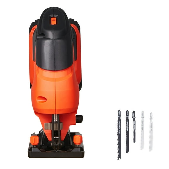 KFFKFF Cordless Jig Saw, 20V Brushless Motor, 3500 SPM Speed, Includes 6 Blades, LED Light, 6-Speed Control, 0-45° Bevel Cuts, 4 Orbital Modes, Suitable for Wood and Metal Cutting