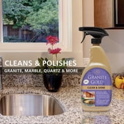 Granite Gold Clean & Shine, 24 fl oz Spray, Countertop Cleaner & Polish for Granite, Quartz & More