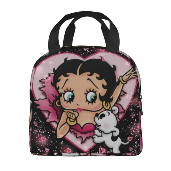 Betty Boop Insulated Lunch Bags Reusable Lunch Box, Cooler Lunch Bag Waterproof Lunch Tote For Picnic Office Work Travel Camping Gifts