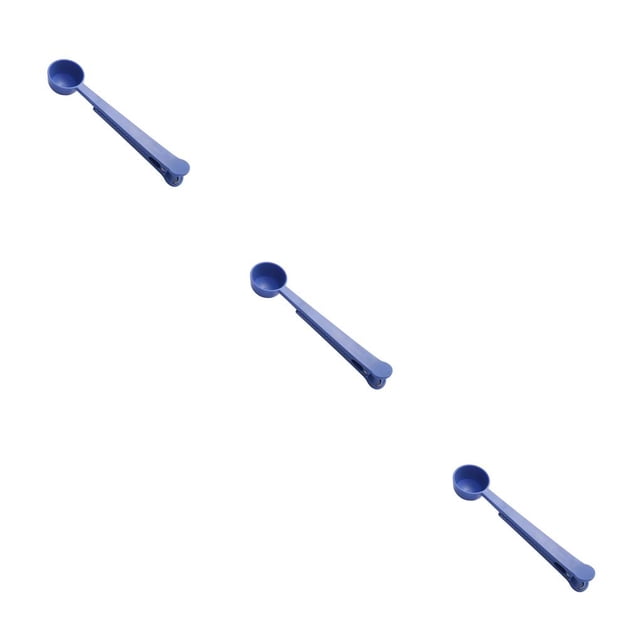 Billuyoard Clip sellador de alimentos 2 en 1, cuchara medidora de café en polvo para cocina, bolsa de plástico, abrazadera lavable, azul para el Type1 NO1