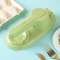thumbnail image 5 of 2-in-1 Dumpling Maker Machine | Dough Pressing & Wrapping Tool | Food Grade Plastic | Yellow or Green | 9.8x4.5 Inches | Easy Homemade Pastry, Pie, Samosa, Appetizer Maker | Durable, Easy Clean, 5 of 6