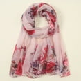 thumbnail image 3 of Clearance Silk Scarves Printed Foral Long Scarf Muslim Headscarf Thin Summer Scarf Silk Scarf, 3 of 3