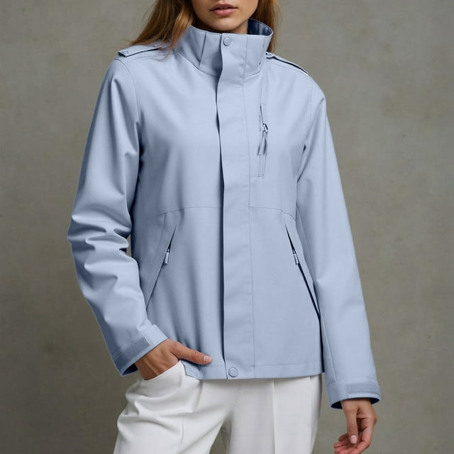 HUITKMM Womens Fall Jackets Unisex Windproof Outdoor Jacket Stylish and Versatile for Couples