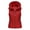 Red, variant on Durtebeua Women's Puffer Vest Casual Warm Down Hooded Vest Women's Temperament Loose Sleeveless Jacket