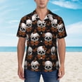 thumbnail image 4 of Lsque Butterfly Skull pattern Hawaiian Shirt for Men, Unisex Summer Beach Casual Short Sleeve Button Down Shirts-XX-Large, 4 of 9