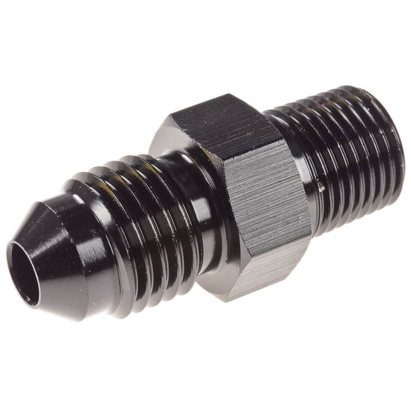 JEGS AN to NPT Straight Adapter Fitting [-4 AN Male to 1/8 in. NPT Male, Black]