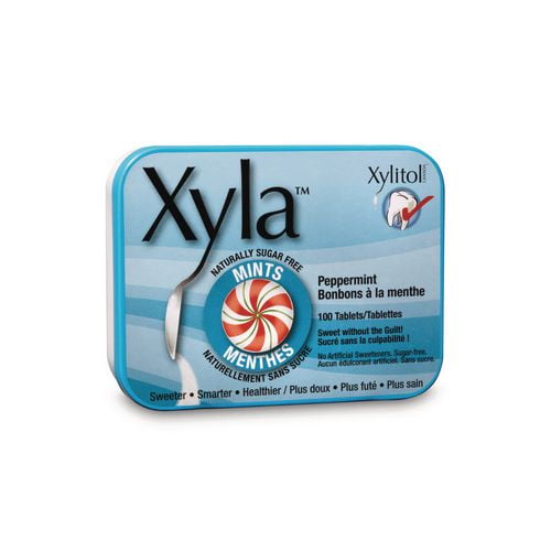 Bonbons naturellement sans sucre Xylitol de Xyla - menthe fraîche 1 paquet, 100 pièces