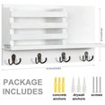 thumbnail image 3 of Duety Key Holder for Wall Decorative,Mail Organizer and Key Rack with Tray for Hallway Kitchen Farmhouse Decor,Stainless Steel Key Hooks Mail Holder Wall Mounted, 3 of 7