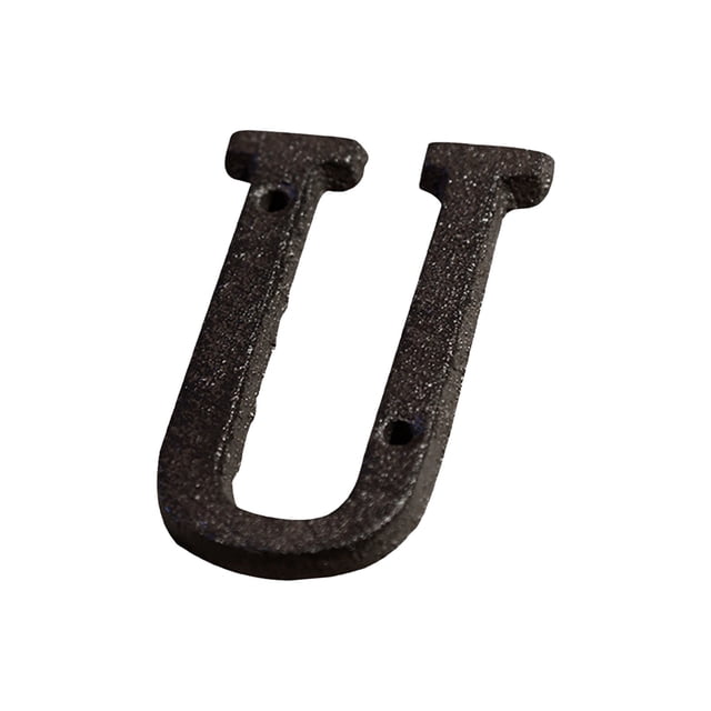 Aleación de Hierro Forjado Diy Casa Letra Y Número Conjunto, 26 Letras Inglesas con Tornillos para la Decoración de la Tienda de Jardín Al Aire Libre, Estilo Industrial Retro Números de la Casa Person