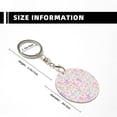 thumbnail image 3 of Naloa Colorful Bunny Print Round Keychain Keychain Key Ring, Key Tag, Key Chain Bulk for Gift Accessories (Round), 3 of 7