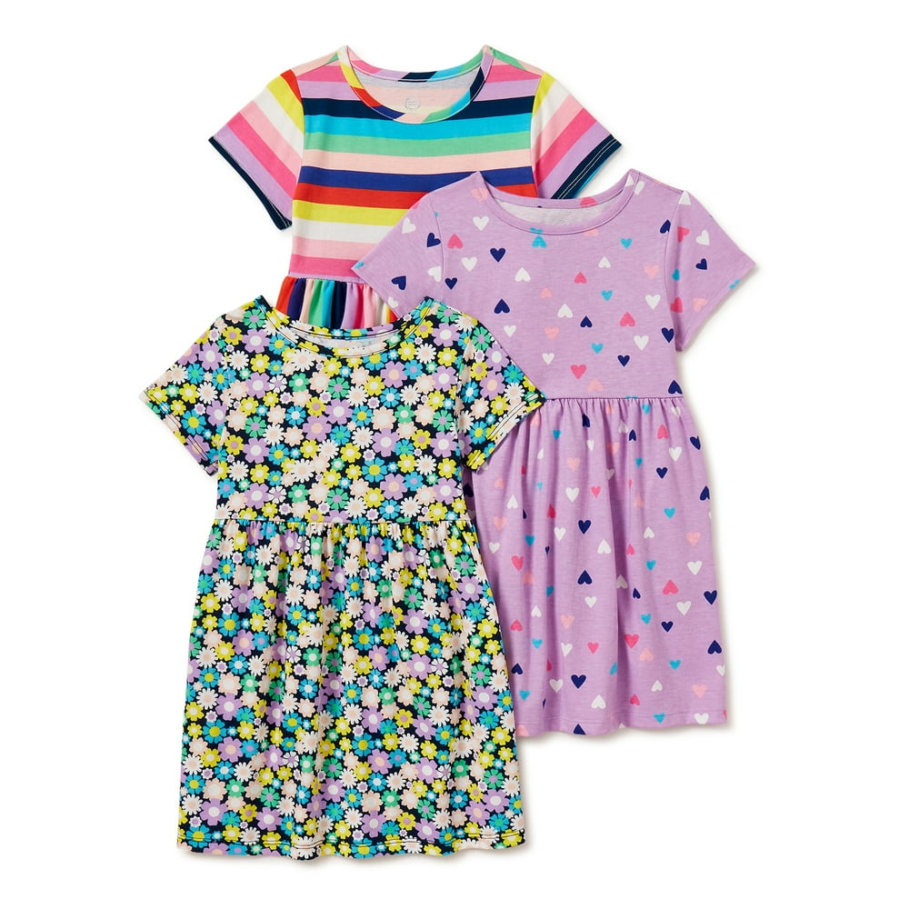 Wonder Nation Wonder Nation Baby & Toddler Girls Organic Cotton Short