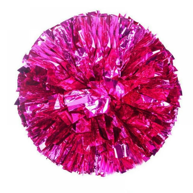 Pompons Métalliques de 12 Pouces, 2 Pcs, Poignée de Bâton de Cheerleading, Pompons de Cheerleader, Balles pour Cheer, Sports, Fête, Danse