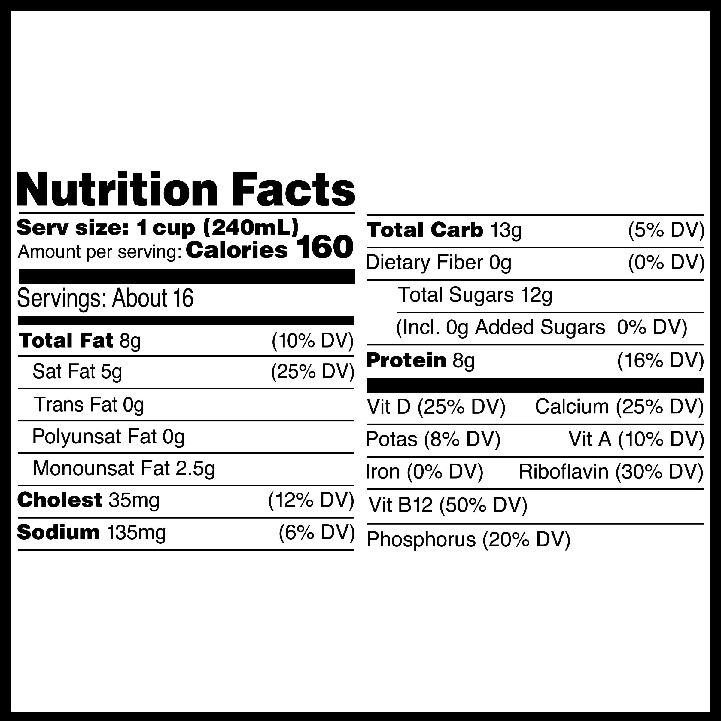 Horizon Organic Vitamin D Whole Organic Milk Half Gallon - Water