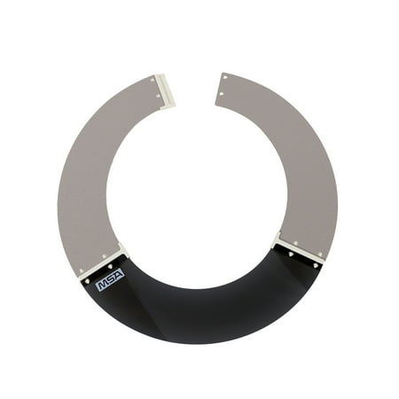 MSA 697410 V-Gard Sun Shield - Standard V-Gard Hat/Full Brim Attachment, Polyurethane Brim Extender, Smoke-Tinted Lexan, Added Sun & Heat Protection, Reusable & Replaceable Hard Hat Accessory