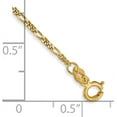 thumbnail image 2 of Solid 14K Yellow Gold 1.5mm Flat Figaro with Spring Ring Lock Anklet - 9" Bracelet, 2 of 4