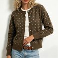 thumbnail image 2 of ZIXKCGDSE Women's Lightweight Knit Cardigan Cute Soft Button-Down Sweater Versatile Fall Tops Size 3XL, 2 of 4