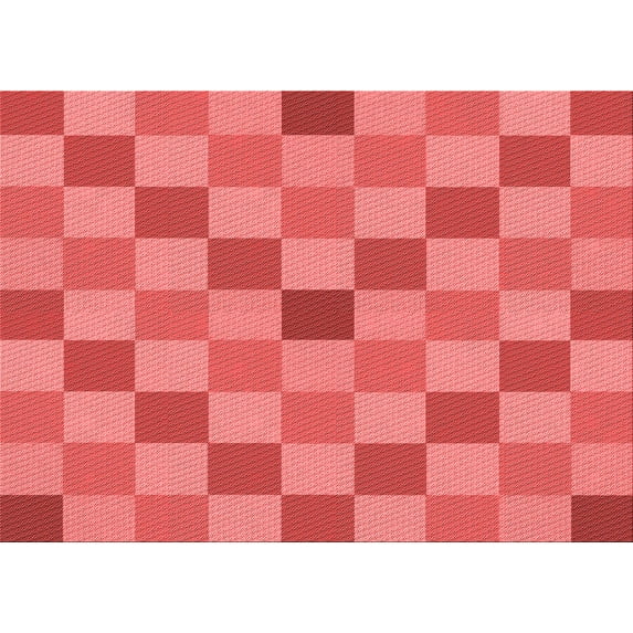 Ahgly Company Machine Washable Indoor Rectangle Transitional Red Area Rugs, 6' x 9'