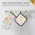 thumbnail image 4 of Yayeee Oven Mitts and Pot Holder Set of 4 Heat Resistant Kitchen Gloves Baking Hot Pad, Cute Gummy Bears Pattern, 4 of 5