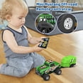 thumbnail image 5 of Mini RC Car, 1/64 Scale Mini Remote Control Truck with Trailer, 2.4Ghz & APP Remote Control, Rechargeable Alloy Shell Mini RC Cars with Lights, Steering Adjustable(Gray), 5 of 7