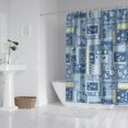 thumbnail image 2 of Pioneer Flower Floral Print Pattern Shower Curtain 84"x72", Bathroom Decorative Shower Curtain Set with 12 Hooks, Waterproof Washable, 2 of 6