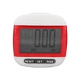 thumbnail image 1 of Step Counter, 2 Measure Units Large LCD Screen Lightweight Pedometer Waist Clip Accurate Counting  For Elderly For Exercise Red, 1 of 8