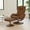 Brown, variant on BizChair Massaging Multi-Position Plush Recliner with Side Pocket and Ottoman in Brown LeatherSoft