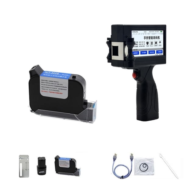Printer Jet, 12.75mm Smart Touch Screen Handheld Inkjet Printer Batch Number QR Code Logo Small Printer Portable ,Fast Printing
