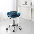 thumbnail image 7 of Pofeuu Blue Iceberg Leaf Wolf Print Round Bar Stool Covers - Super Soft and Washable Elastic Stool Cushion Slipcover Easy Clean Velvet-14 inch, 7 of 7