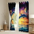 thumbnail image 3 of Homewish Ocean Whale Black Out Curtains,Sea Sealife Curtains Pack of 2 (42x63 Each),Orange Sunset Bedroom Curtains For Boys Kids,Microfiber Bedroom Decor, 3 of 6