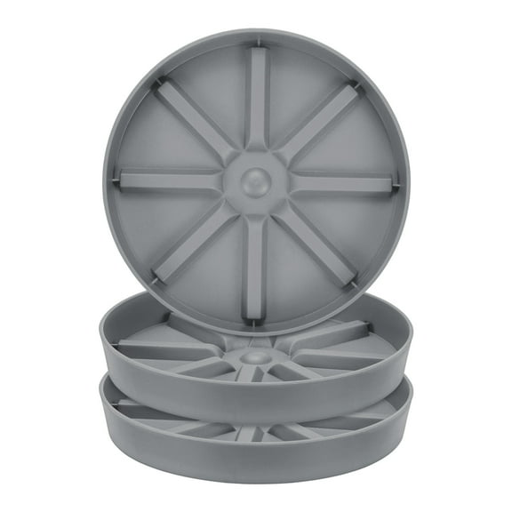 Uxcell 3-Pack Plant Saucer, 6 Inch Thicker Anti-Rot Root Plastic Plant Saucer for Indoor/Outdoor Potted Plant [Grey]