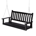 thumbnail image 4 of Shine Company Hardwood Patio Porch Swing with Hanging Chains in Black, 4 of 5