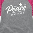 thumbnail image 3 of Instant Message - Peace Be With You - Toddler & Youth Girls Raglan Graphic T-Shirt, 3 of 5