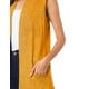 thumbnail image 3 of Chaleco ligero tejido con bolsas color Mostaza AMAD Casual para mujer Talla S, 3 of 5